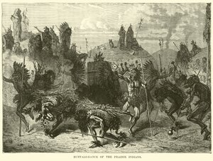 Buffalo-taniec Indian Preriowych autorstwa English School