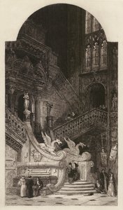 Katedra w Burgos, wytrawione przez C.O. Murraya, według Davida Robertsa (litografia) autorstwa English School