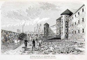 Miejsce pochówku w więzieniu Millbank, z „The Criminal Prisons of London and Scenes of Prison Life” Henry