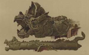 Birmański pistolet z Mandalay (chromolitho) autorstwa English School
