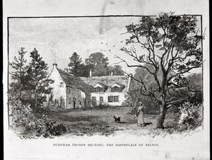 Burnham Thorpe Rectory, miejsce urodzenia Nelsona autorstwa English School