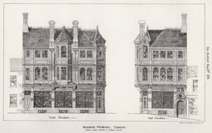 Siedziba firmy, Cardiff (grawerowanie) autorstwa English School