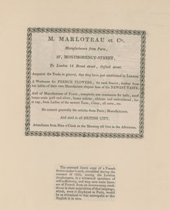 Wizytówka M Marloteau autorstwa English School