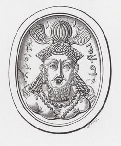 Popiersie Vahrahran Kermanshah (grafika) autorstwa English School