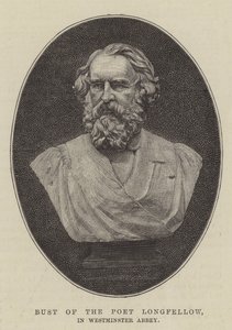 Popiersie poety Longfellow w Opactwie Westminsterskim (rycina) autorstwa English School