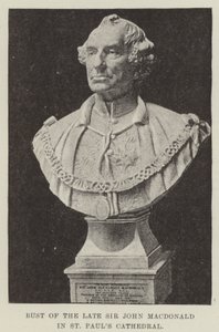 Popiersie ś.p. sir Johna Macdonalda w katedrze św. Pawła (rycina) autorstwa English School