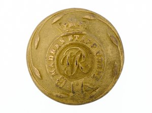 Button, Korpus Sztabowy Madrasu, 1861-1876. autorstwa English School
