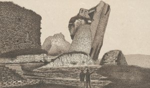 Zamek Caerphilly, Krzywa Wieża (lito) autorstwa English School