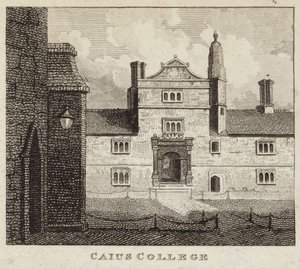 Caius College, część Uniwersytetu Cambridge autorstwa English School