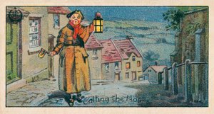 Wywoływanie godzin, Strażnik (chromolitho) autorstwa English School