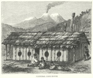 Kuchnia kanibali (grawerunek) autorstwa English School
