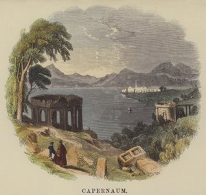 Kafarnaum (kolorowy grawer) autorstwa English School