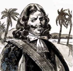 Kapitan Henry Morgan na Jamajce autorstwa English School
