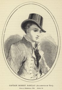 Kapitan Robert Barclay, Allardyce z Ury, Z miniatury, 1798, Aetatis 19 autorstwa English School