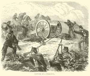 Zdobycie działka polowego, październik 1870 autorstwa English School