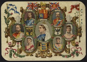 Kartka z okazji Jubileuszu Królowej Wiktorii z 1887 r. autorstwa English School
