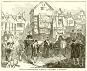 Kardynał Wolsey przechodzący ze swojego domu przy Chancery Lane do Westminster