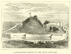 Zamek Carisbrooke w XVII wieku autorstwa English School