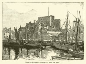 Zamek Rushen, Castleton, Wyspa Man (grawerunek) autorstwa English School