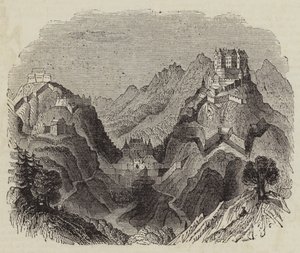 Zamek Erenburg (rycina) autorstwa English School