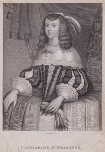 Katarzyna Braganza, królowa małżonka króla Karola II (rycina) autorstwa English School