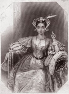 Katarzyna Francuska (Katarzyna, córka Karola VI i Izabea) (Henri V) (Kronika Historii Henryka Piątego) w - „” Galerie des femmes de Shakespeare, zbiór czterdziestu pięciu poważnych portretów wczesnych artystów londyńskich, wzbogacony z krytykiem autorstwa English School