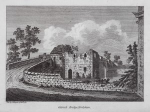 Catrick Bridge, Yorkshire (grawerowanie) autorstwa English School