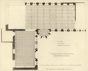 Plan sufitu Crosby Hall autorstwa English School