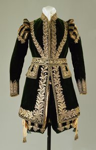 Strój ceremonialny, 1821 (materiał) autorstwa English School