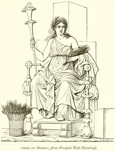 Ceres (lub Demeter, z malarstwa ściennego Pompeje) autorstwa English School