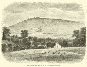 Chalk Downs w pobliżu Clanfield, Hants autorstwa English School