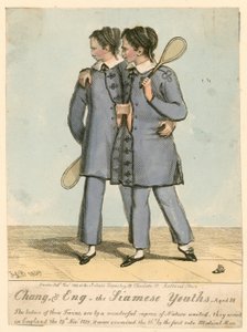 Chang i Eng, młodzież syjamska, lat 18 autorstwa English School