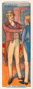 Postacie z Dawida Copperfielda: James Steerforth (kolorowa litografia) autorstwa English School