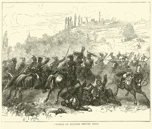 Szarża huzarów przed Metz, październik 1870 autorstwa English School