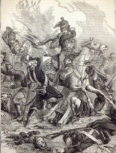 Szarża Lekkiej Brygady, ilustracja z „Ilustrowanej Historii Anglii Cassella” autorstwa English School