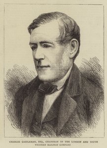 Charles Castleman, Esquire, prezes London and South Western Railway Company (grafika) autorstwa English School