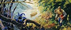 Charles Darwin był na pokładzie HMS Beagle, gdy leciał badać wybrzeże Ameryki Południowej autorstwa English School