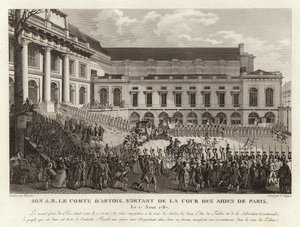 Charles Philippe dArtois z La Cour des Aides w Paryżu autorstwa English School