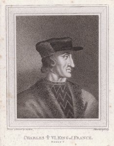 Karol VI, król Francji (grafika) autorstwa English School