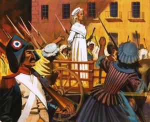 Charlotte Corday w drodze na gilotynę autorstwa English School