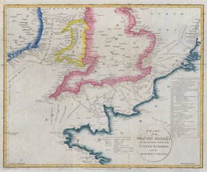 Wykres kanału La Manche autorstwa English School