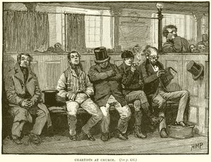 Chartists w kościele autorstwa English School