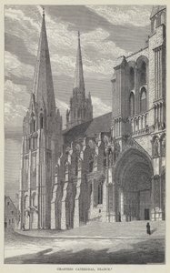 Katedra w Chartres, Francja (rycina) autorstwa English School