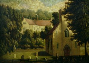 Dom i kościół Chawton, 1809 autorstwa English School
