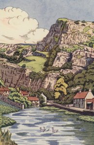 Cheddar Cliffs (kolor lito) autorstwa English School