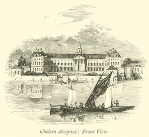Szpital Chelsea, widok z przodu autorstwa English School