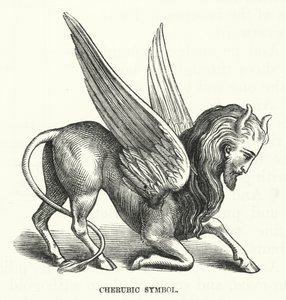 Symbol cherubinka (grawerowanie) autorstwa English School