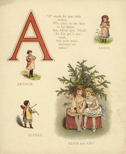 Imiona dla dzieci: Annie, Arthur, Alfred, Alice, Amy (kolor lito) autorstwa English School