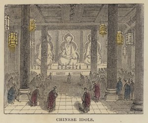 Chińskie idole (kolorowy grawerunek) autorstwa English School