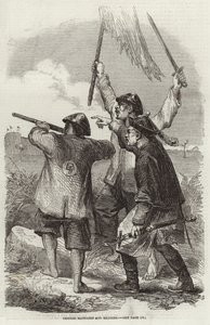 Chiński mandaryński i żołnierze. autorstwa English School